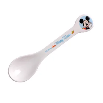 

Disney Children Dinnerware Minnie and Mickey Spoon Cute Anti-fall Baby Feeding Dinnerware Set