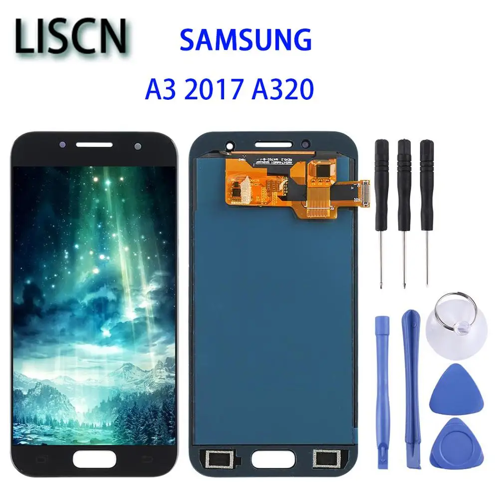 

100% ORIGINAL Parts 4.7'' LCD for SAMSUNG Galaxy A3 2017 A320 A320F Display Touch Screen Digitizer Replacement Assembly