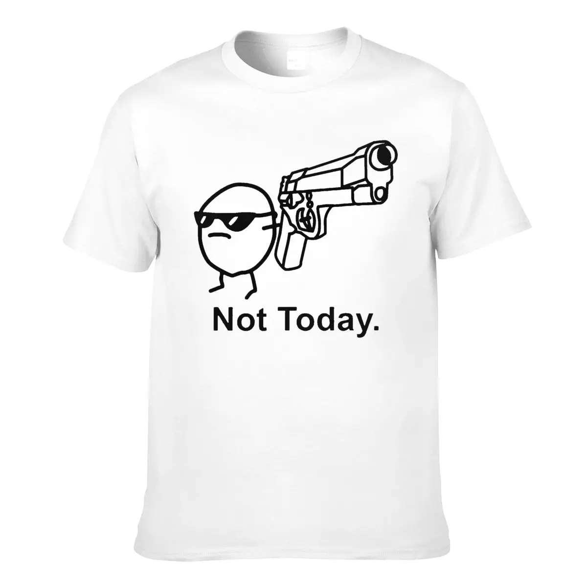

Die Potato Not Today T-shirt Funny Unisex Guns Not Today Cotton Meme Shirt