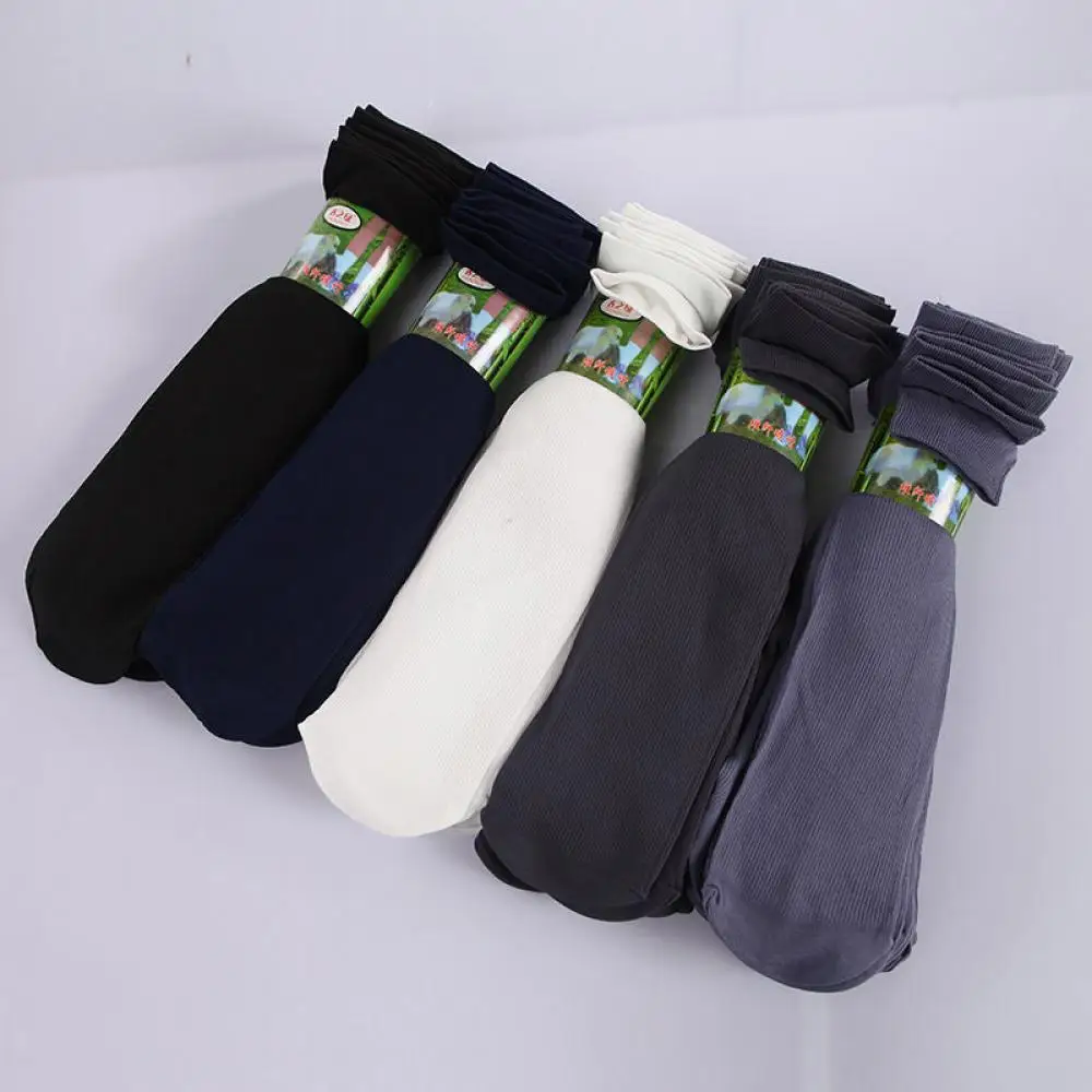 Детские носки по 10 пар в Для мужчин короткие из бамбукового волокна чулки средней