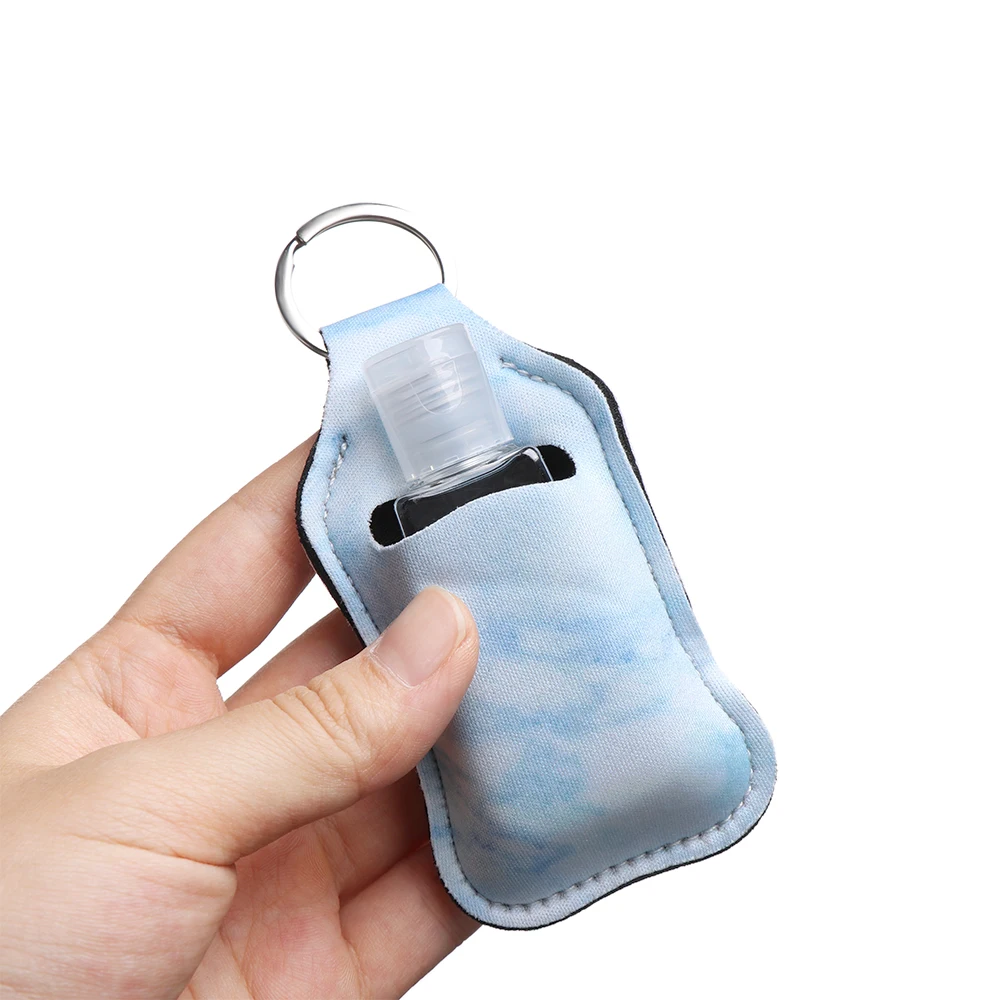 

Neoprene 30ml Hand Sanitizer Bottle Refillable Containers With Keychain Carrier Mini Portable Travel Empty Container Sub-bottlin