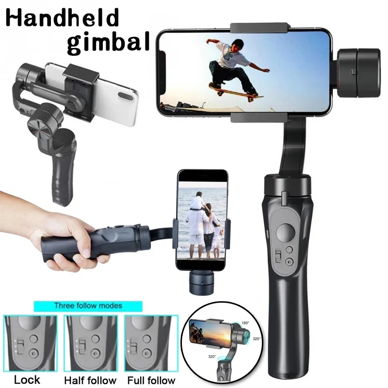 

3-Axis Flexible Handheld Gimbal Stabilizer for iPhone for Samsung for Xiaomi Outdoor Smart Phone Holder Action Camera