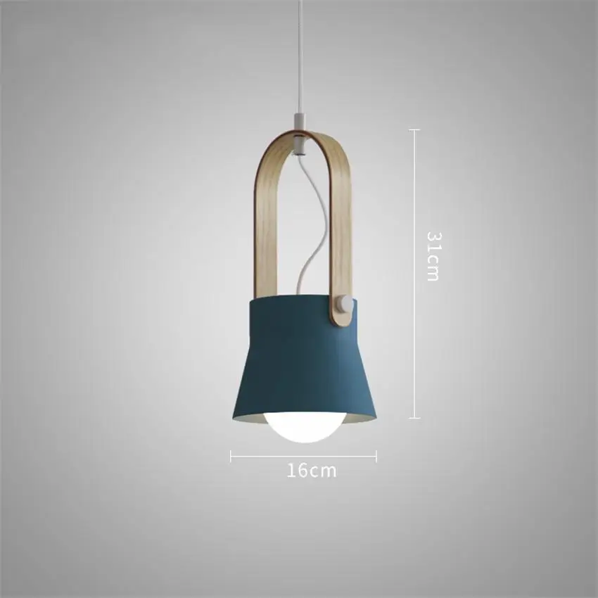 Nordic Loft LED Iron Pendant Lights Restaurant Room Bedroom Simple Hanging Lamp Home Indoor Kitchen art de pendant lamp Lighting - Цвет корпуса: S Bblue