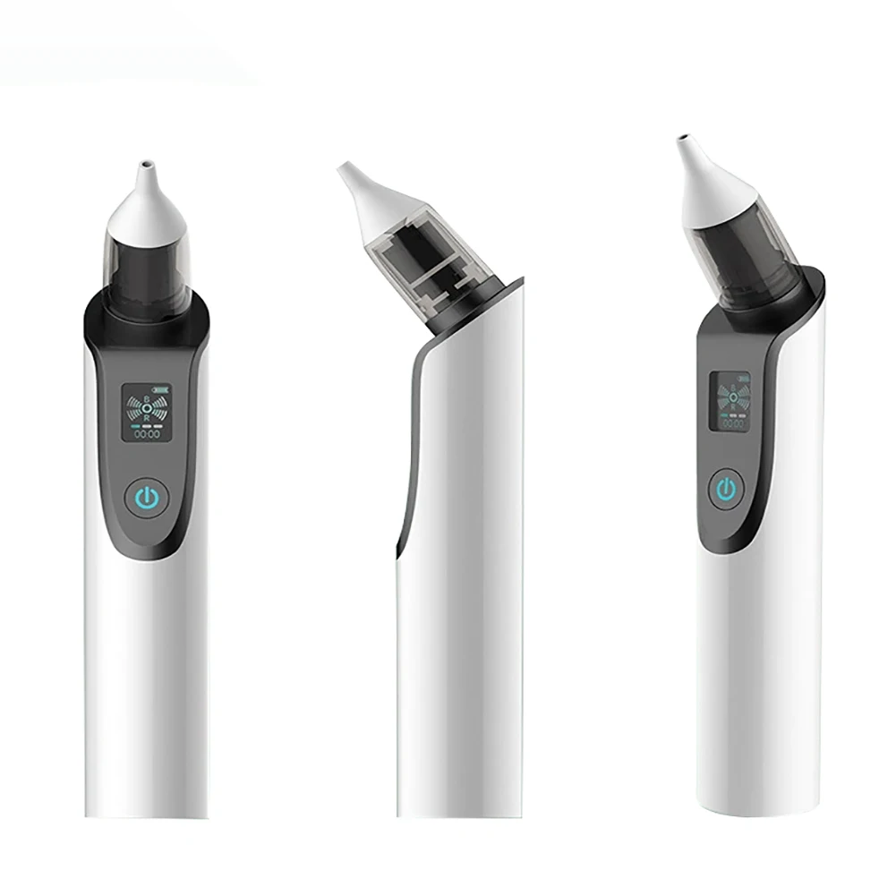 

2 In 1 Electric Nasal Aspirator Silicone Replaceable Tips Baby 3 Speed Low Noise Blackhead Remover Multi-functional Nose Cleaner
