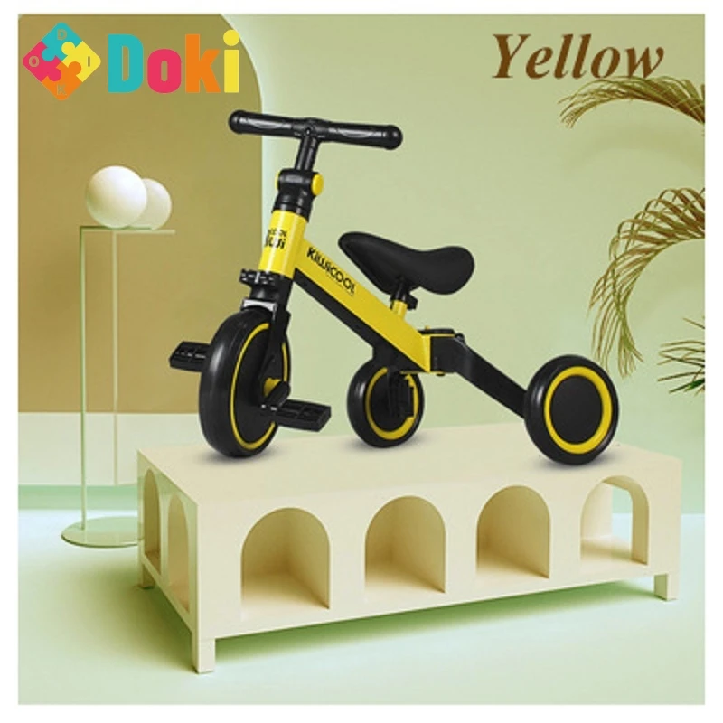 Doki Toy-triciclo 3 en 1 para niños, patinete de equilibrio para niños de 1 a 6 años, con 3 ruedas, no inflable, popular, 2021