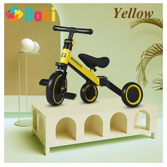 Doki Toy Children's Tricycle 3-in-1 Children's Scooter Balance Bike 1-6 Years Ride on Car 3 Wheels Non-inflatable popular 2022 1