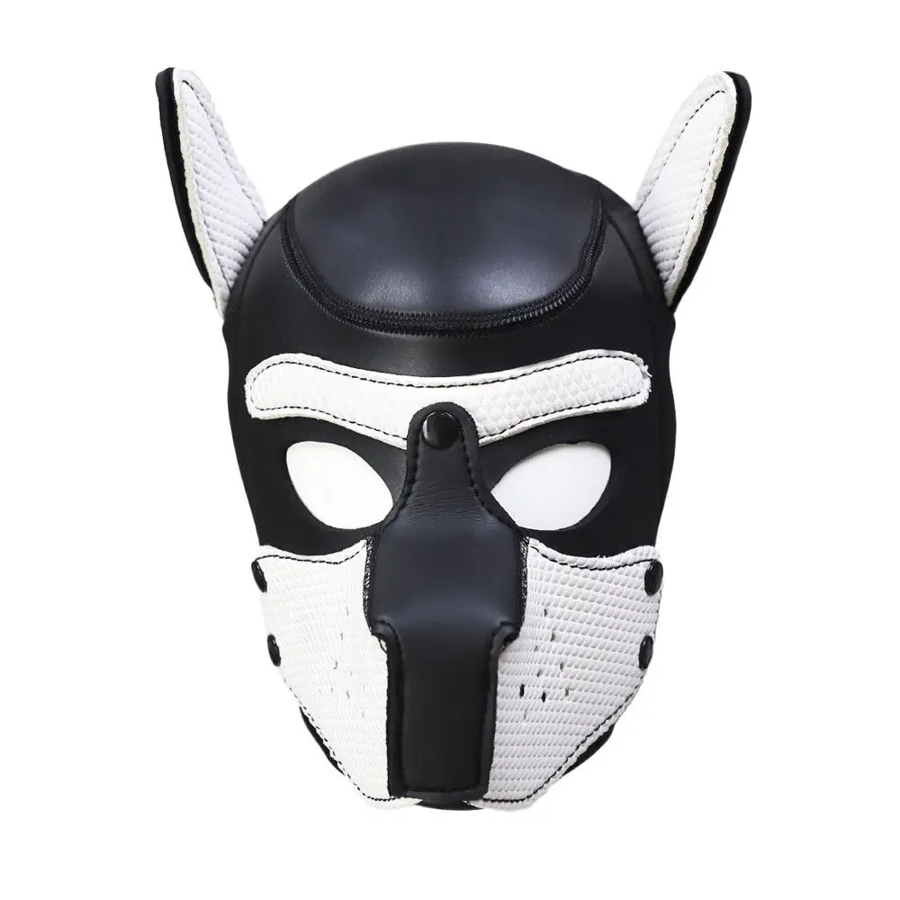 Местный запас сексуальный взрослый косплей ролевые игры собака Полная Голова маска мягкий латексный резиновый щенок