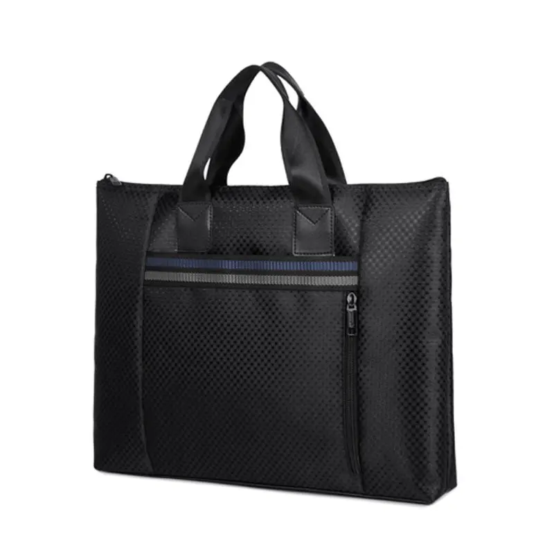 

Cross Border for Zippered File Bag Customizable Logo Hand Top Grade Meeting Package Multi-functional Oxford Cloth Document Envel