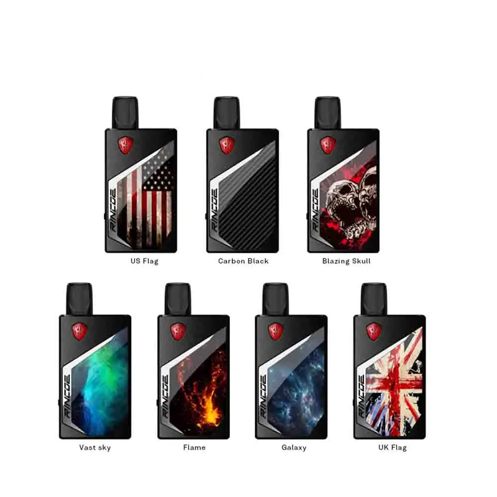 

Electronic Cigarette Rincoe Tix Pod System Kit 1000mAh Three Mode 20W 2ml Vape with Mesh 0.8 ohm Regular 1.0 ohm coil vaporizer