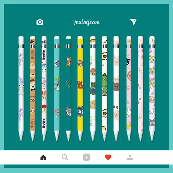 

Cute For apple pencil 1 stickers Scratchproof Ultra Thin Painted stickers Touch Stylus pen sticker Non-slip Protective paper