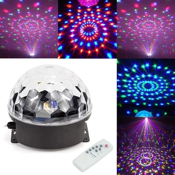 

Voice Control Bluetooth MP3 Player Crystal Ball Remote Control 6 Colors Digital RGB Disco Balls Lights Stage Light Effect 2020