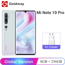 Глобальная версия Xiaomi Mi Note 10 Pro, 8 ГБ ОЗУ, 256 Гб ПЗУ, мобильный телефон, 108 МП, пента, камера Snapdragon730G, экран 6,47 дюйма, 5260 мАч