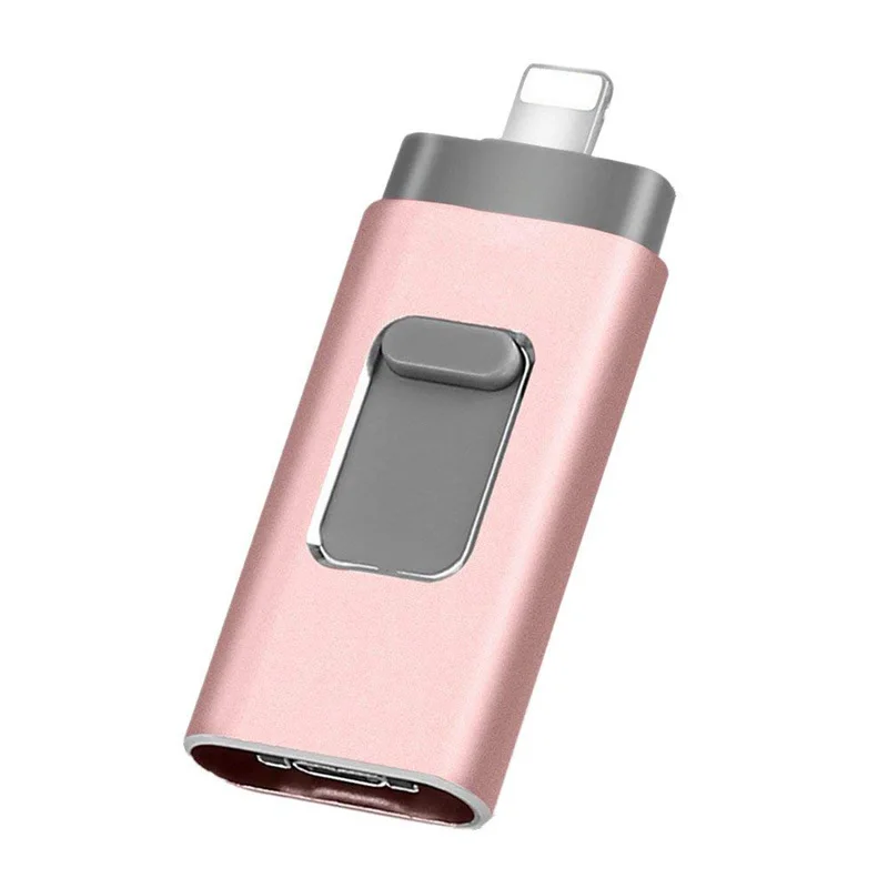 Y01-USB2.0-Rose USB флэш-накопитель 128 Гб 64 Гб Кле USB 32 Гб 16 Гб Флешка USB2.0 3 в 1 Рамочка для фотографии с DJ& DIY для iphone X/11 с usb type c OTG ФЛЕШКА type c usb usb c flash - Цвет: Y01-USB2.0-Rose