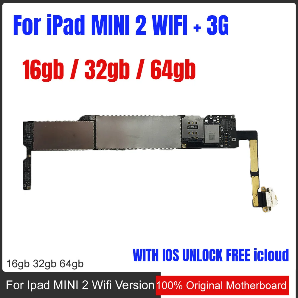 16/32/64gb разблокирована A1489 для Ipad mini2 logic панели для Ipad mini 2 Замена материнской платы Материнская плата с чипом A1490or A1491