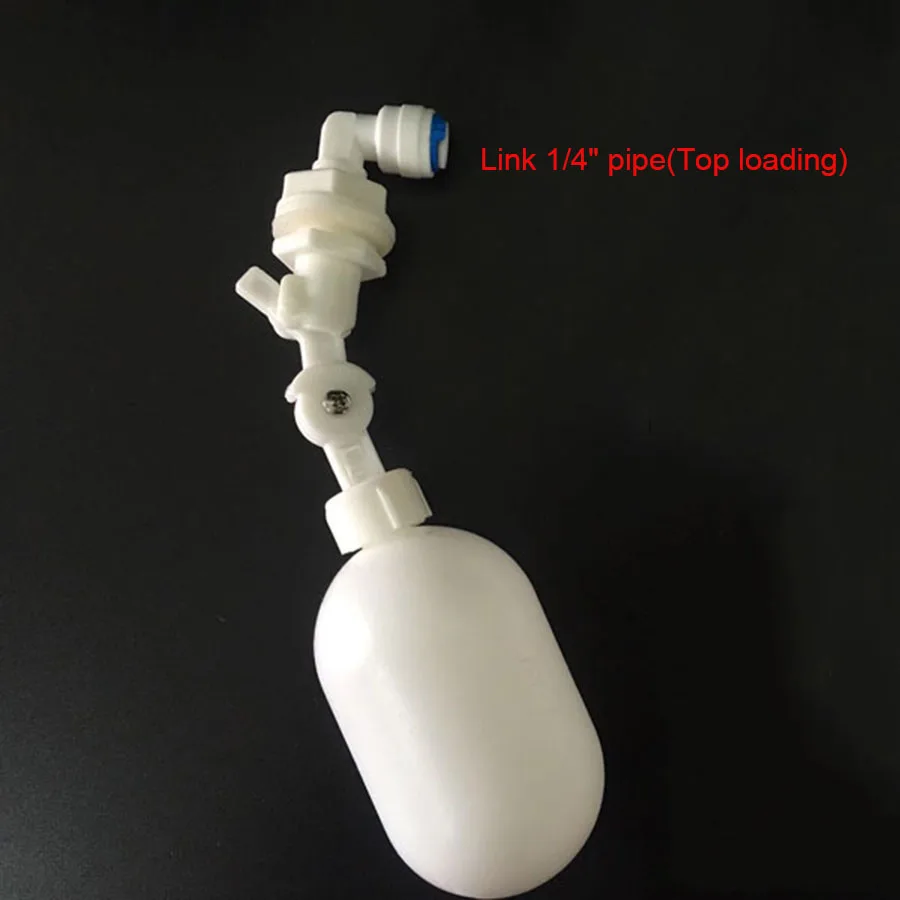 1/4" 3/8" Mini Float Valve Aquarium Fish Tank Water Dispenser Float Ball Valve Water Tank Level Control Reverse Osmosis System 