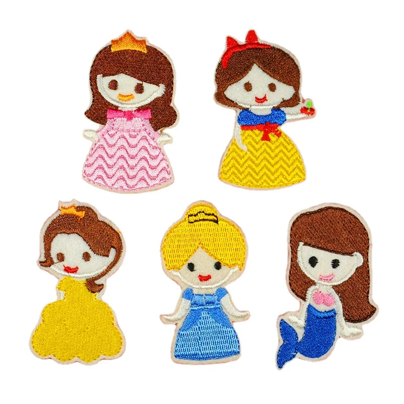 

Princess patch for clothing iron embroidered Diy patches applique iron on patches sewing accessories badge stickers for clothes