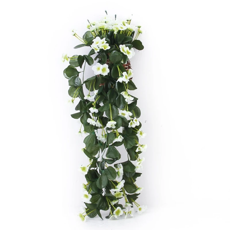 

1 piece Hanging Artificial Violet Garland Flower Vine Wedding Cake Decoration White
