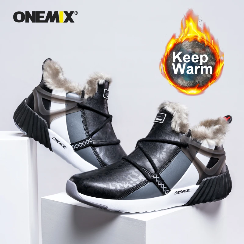 ONEMIX зимняя водонепроницаемая походная обувь уличная спортивная без шнуровки
