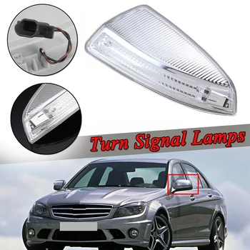 

Side Door LED Light Lamps,Door Wing Mirror Turn Signal Light for Mercedes-Benz W204 W164 ML Class ML300