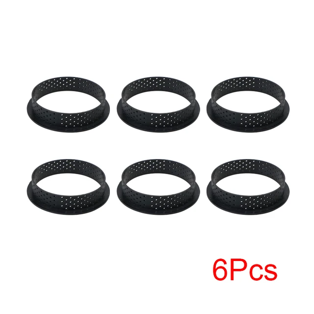 WALFOS Food Grade  Circular Tart Ring French Dessert Stainless Steel Perforation Fruit Pie Quiche Cake Mousse Mold Kitchen Bakin Round