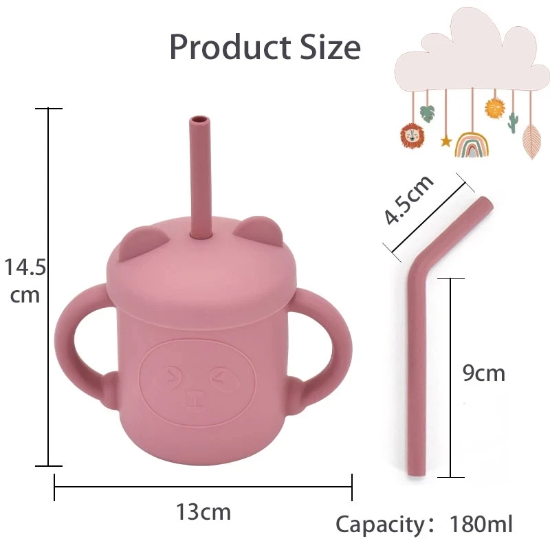 Baby Silicone Drinking Feeding Cups For Children Leakproof Set
