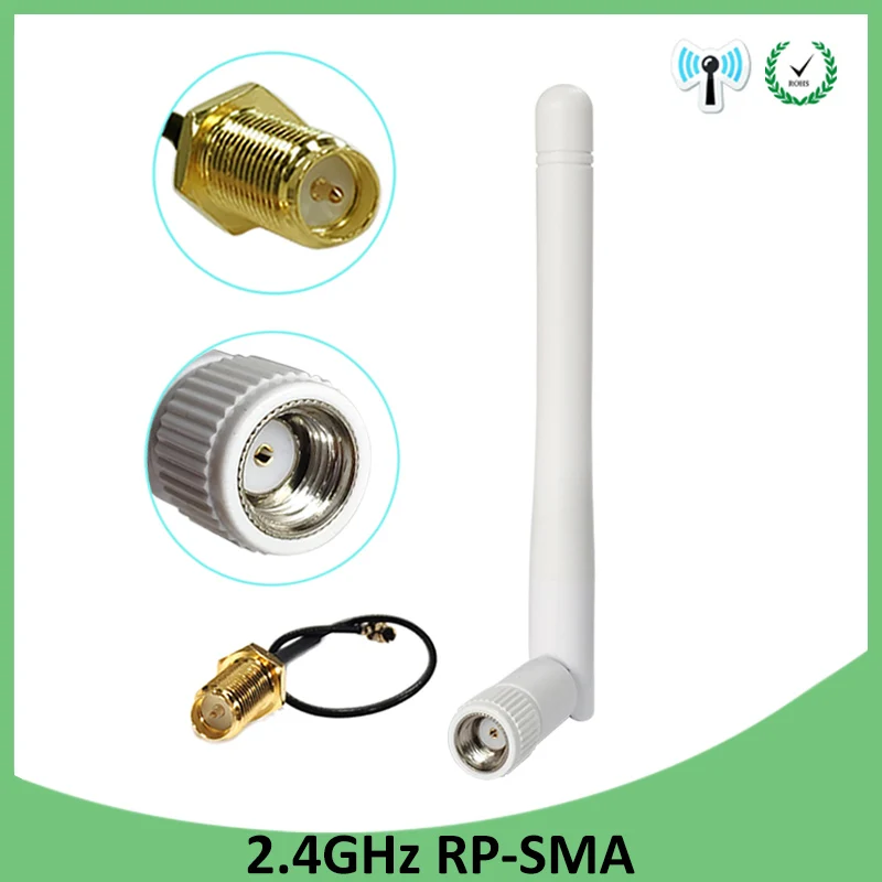 2,4 ГГц антенна wi-fi антенна RP-SMA разъем 2,4 Ghz antenne 2,4G wi-fi antena маршрутизатор + IPX для RP-SMA Пигтейл удлинитель