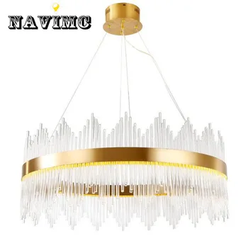 

Modern pendant light LED Crystal Lamp AC110V-220V Golden Light Restaurant Decoration Lighting Lamps
