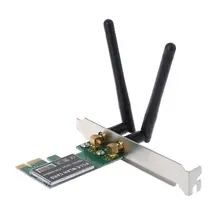 PCI-E 300 Мбит/с беспроводная сетевая карта PCI Express wifi WLAN карта адаптер с антеннами для ПК Компьютерные аксессуары LK