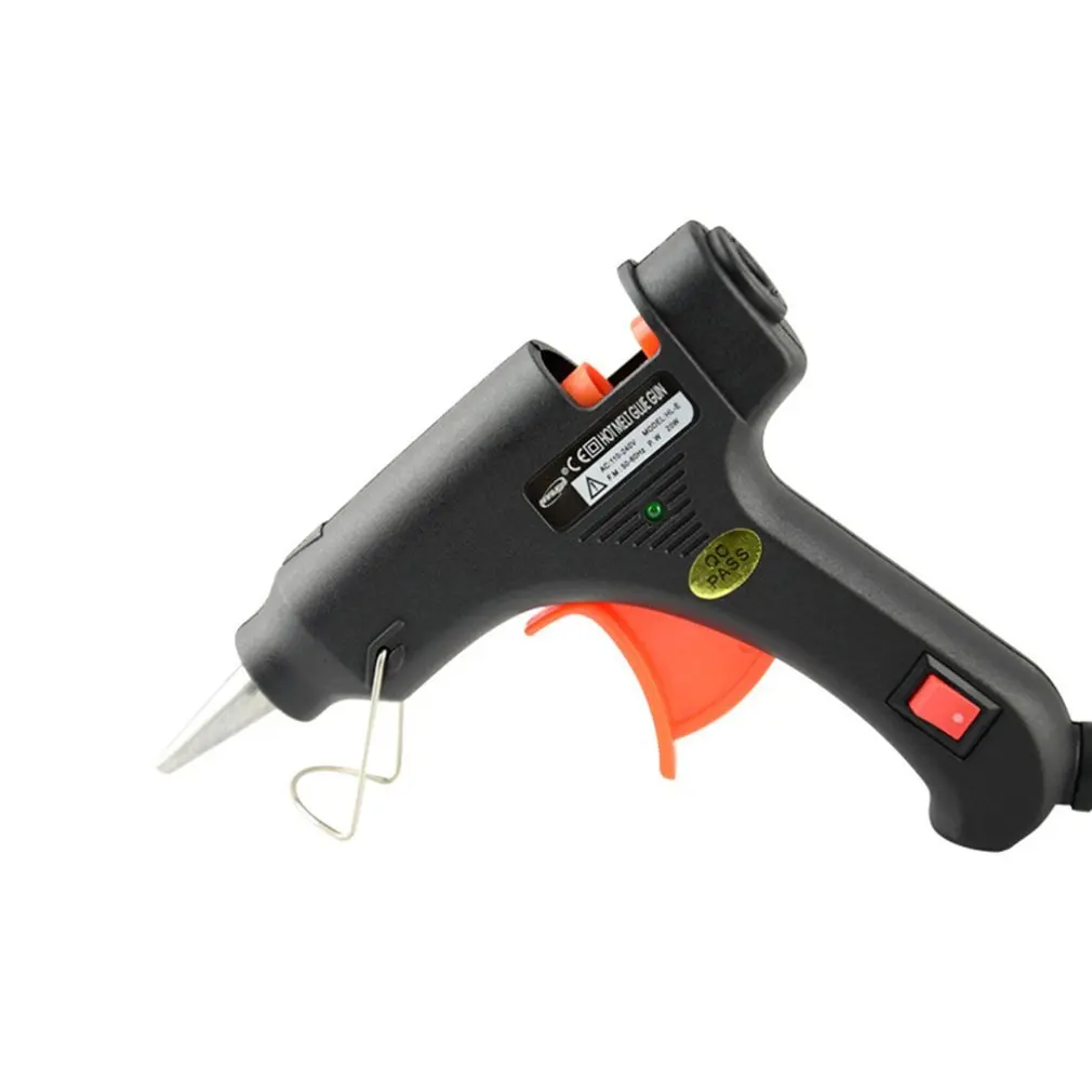 20W Hot Melt Glue Gun E Gun Diy Thermo Electric Silicone Glue Gun Heat Temperature Tool British Gauge Glue Gun - Цвет: blank Round insert