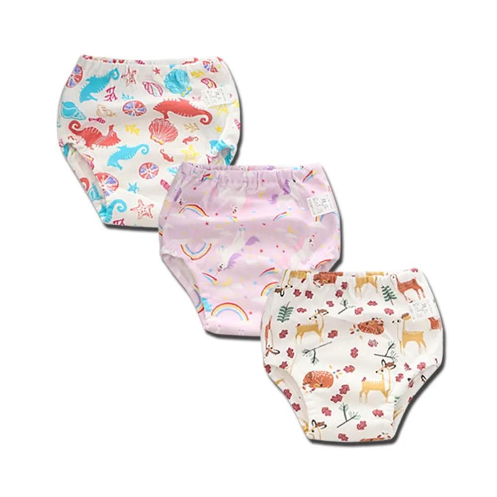 

3 pcs Reusable Baby Cotton Potty Training Pants Infant Shorts Underwear Cloth Diaper Nappies Child Panties Nappy Changing