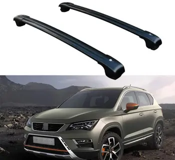 

2 Pieces Aluminium Crossbars Cross bars Roof Rail Rack Baggage Luggage Cargo Carrier Holder Fit for Seat Ateca 2016-2020 -Black