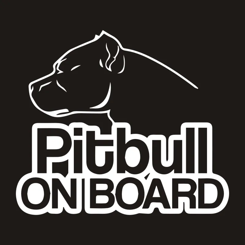 

16CM*13.9CM Pitbull On Board Dog Vinyl Funny Waterproof Car Sticker Black/Silver