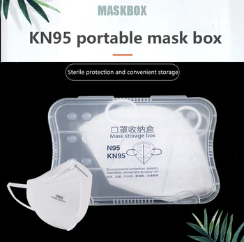

Mini Portable Mask Storage Box Mask Holder Mask Organizer Moistureproof Multifunctional Anti-leather Buckle Ear Hook Card Box