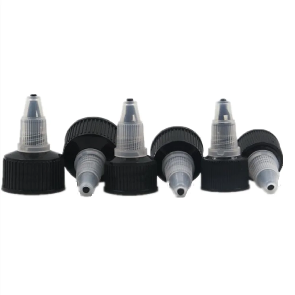 PATIKIL Twist Bottle Caps With Lid, 25Pcs 24/410 Squeeze Bottle Cap Replacement Caps For Water Glue Dispensing Bottles Dispensing Caps Paint Bottles, Clear White