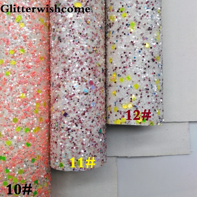 Мини рулон синтетической кожи Glitterwishcome 30 х134 см крупная блестящая кожа