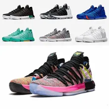 Новинка, KD 10, баскетбольные кроссовки, черный город, издание, красный бархат, платина, многоцветная, гипер Бирюзовая, Кевин Дюрант, спортивная обувь