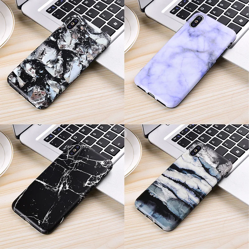 

Fashion Hybrid Cover Ultra Thin Marble Stone Pattern Soft TPU Design Phone Case For iPhone X XR Xs Max 6/6s 7 8 Plus Coque Capa