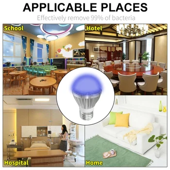 

E27 3W Ultraviolet LED UV Light Bulbs Sterilization Germicidal Lamp Bulbs UV Light Bulb LED Srerilizaion Light