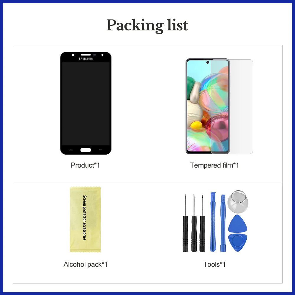ЖК дисплей 5 дюйма для SAMSUNG Galaxy J7 Neo J701 J701F J701M J701MT сенсорный экран в сборе запасные