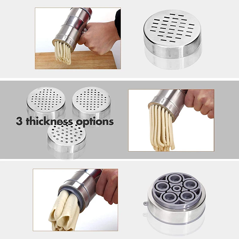 Home Manual Noodle Maker Hand Squeezing Noodle Maker Stainless Steel Press Pasta Spaghetti Machine Cooking Kitchen Accessories