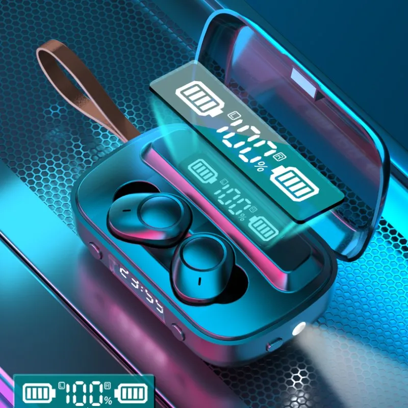 Беспроводные наушники TWS Bluetooth 5 1 2000 мАч Зарядка 9D стерео спортивные