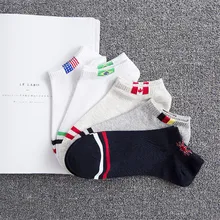 Принт национального флага женские носки Англия Россия США Модные женские хлопковые носки Весна Осень Удобные повседневные носки