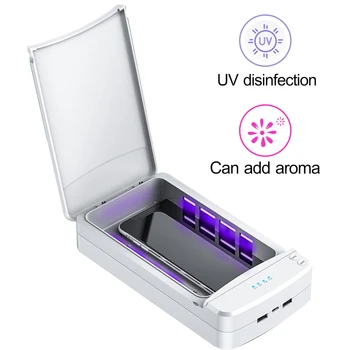 

UV Light Sanitizer Box,UV Lamp Sterilizer Case With Aroma Diffuser For Phone,Mask,Jewelry,Watches,Glasses ,Power Bank For Phone