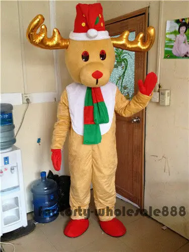 

Christmas Reindeer Mascot Costume Suits Cosplay Party Game Dress Outfits Clothing Advertising Carnival Halloween Easter Adults