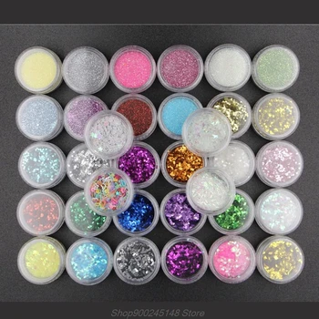

34 Colors/set Resin Pigment Mica Powder Glitters Sequains Nail Art Jewelry Making Jy14 20 Dropship