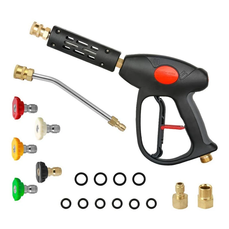 

High Pressure Washer 4000 PSI,7 Inch Extension Replacement Wand with 5 Quick Connect Nozzles,1/4 Inch Quick Connector, M22-14 Th