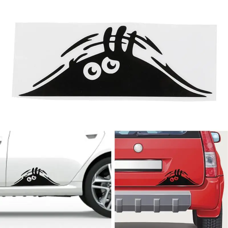 2021 car Funny Creative 3D Big Eyes Car Decal Black Sticker for Opel Mokka Corsa Astra G Honda Odyssey Jazz Fit Sports | Автомобили и