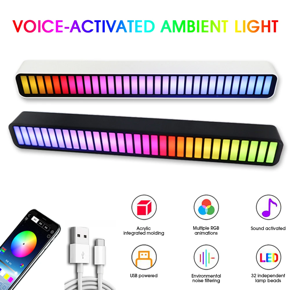 RGB Light Voice Control por la aplicación de teléfono Luces rítmicas de recogida activada por voz RGB Light Voice Control por la aplicación de teléfono Luces rítmicas de recogida activada por voz