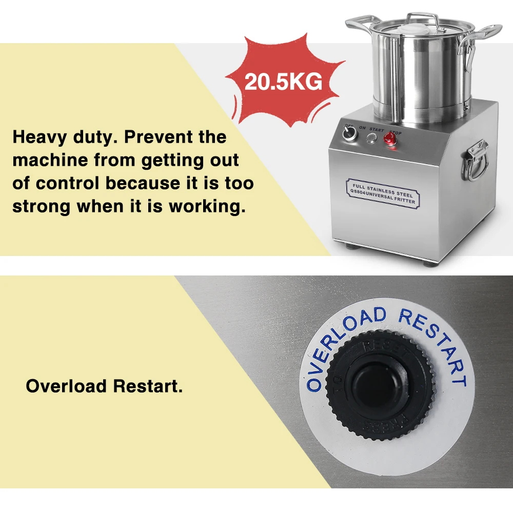 ITOP 4L Meatball Beating Machine Multifunction Professional Vegetable Chopping Garlic Meat Chili Cutter Grinder 1400R Per Min
