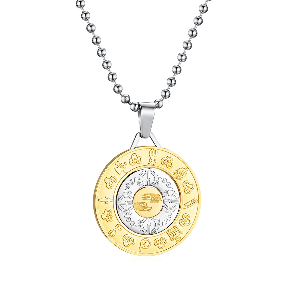 Мужское ожерелье со Сплетницей Круглый Кулон на удачу для мужчин мальчики